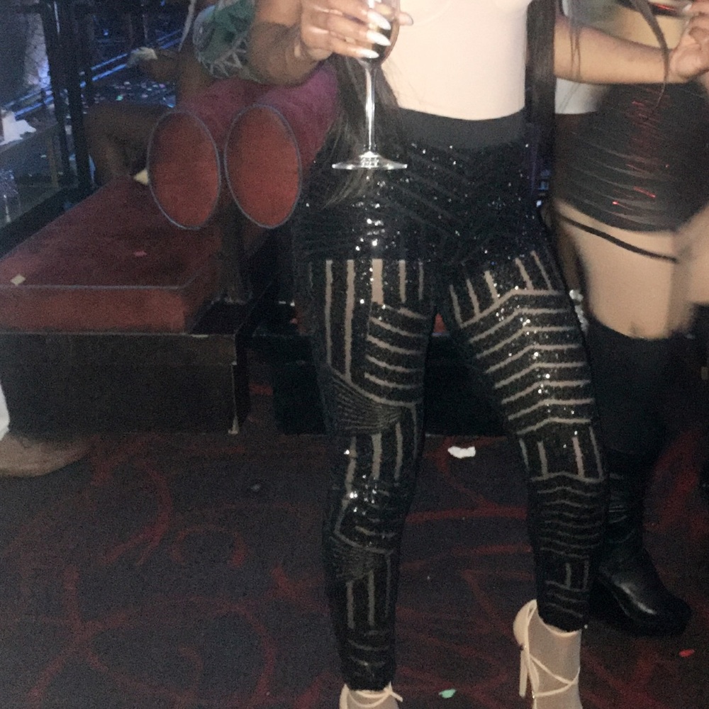 Black Sequined leggings